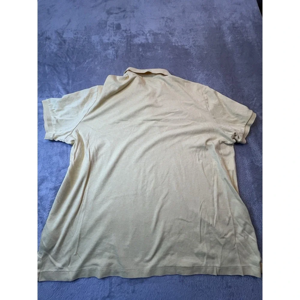 Polo Ralph Lauren Mens Shirt XXL Yellow  Short Sleeve Pony Logo